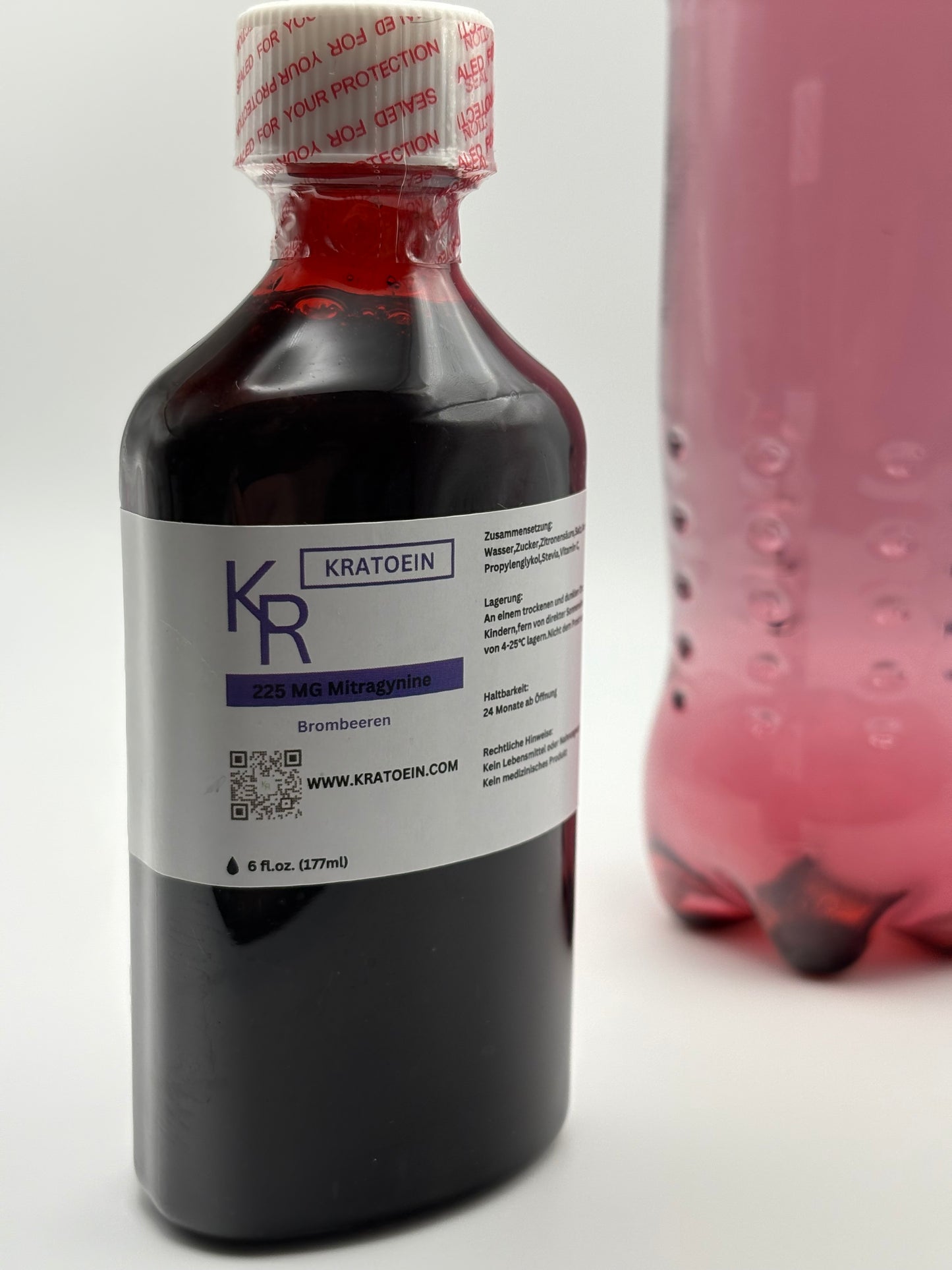 Brombeer Kratoein-Sirup Etikett links