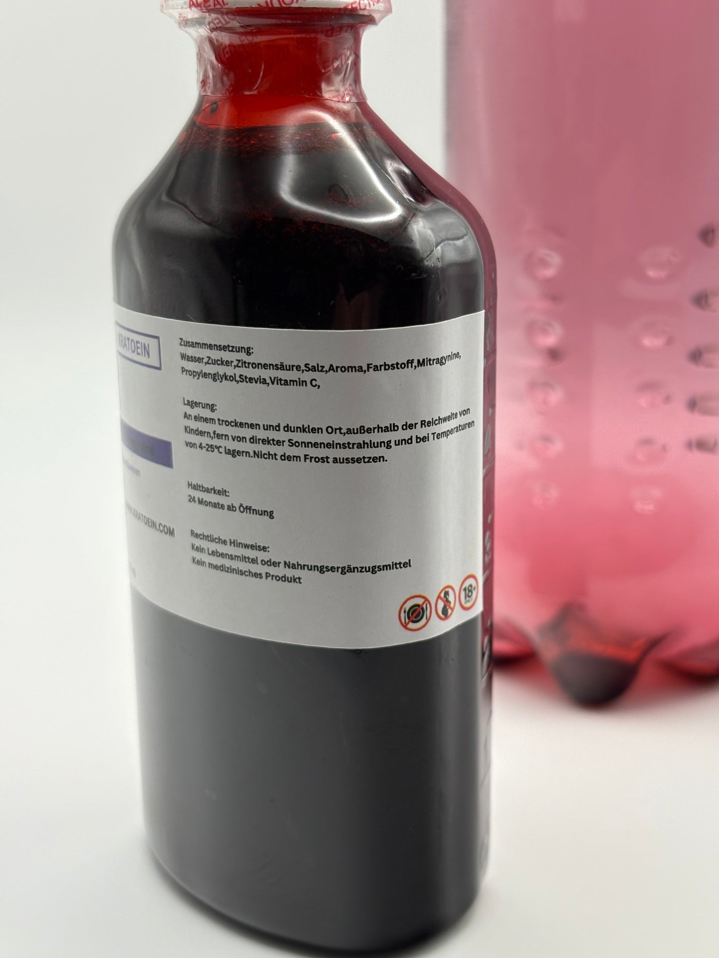 Brombeer Kratoein-Sirup Etikett rechts