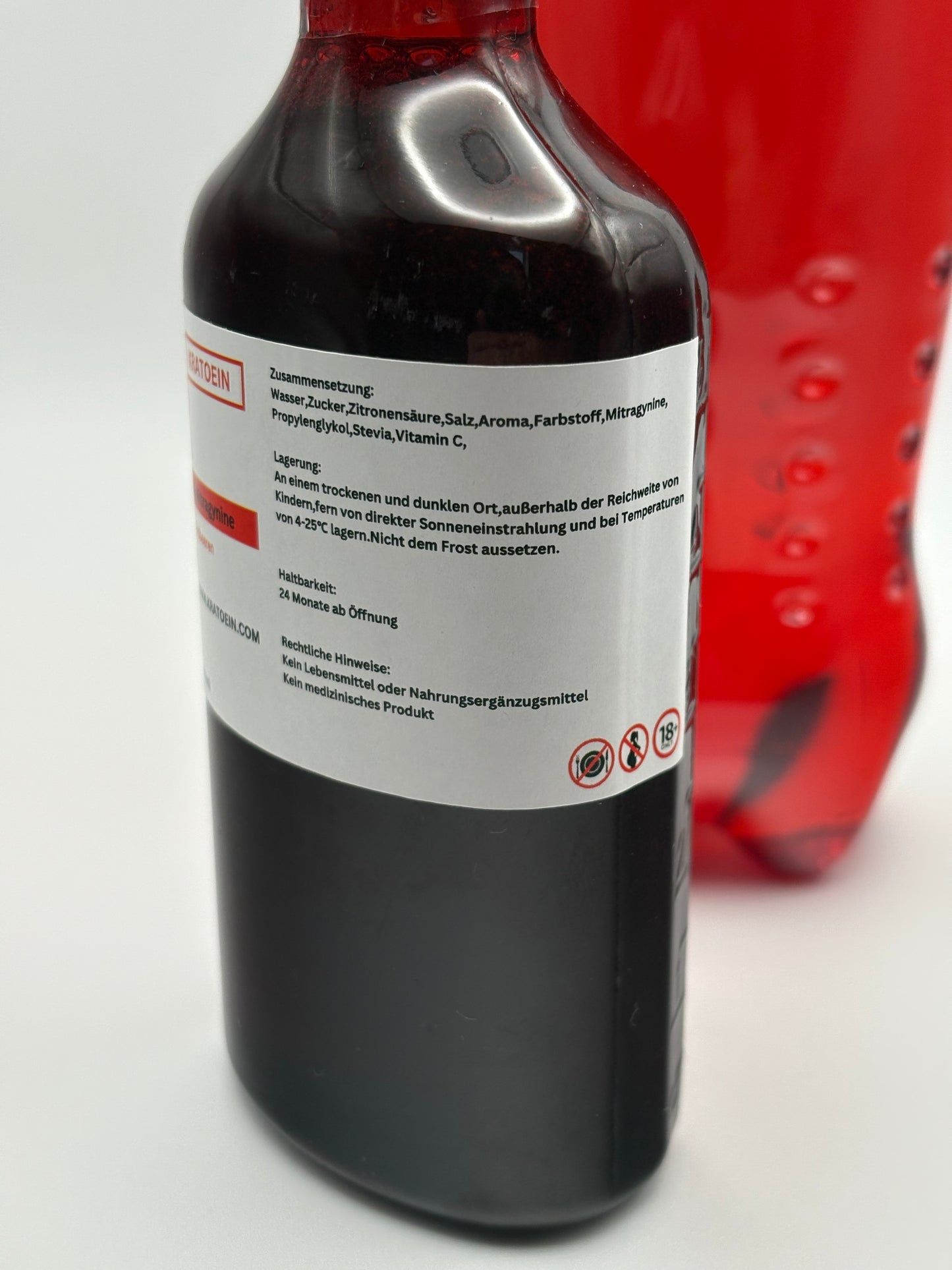 Erdbeer Kratoein-Sirup Etikett rechts